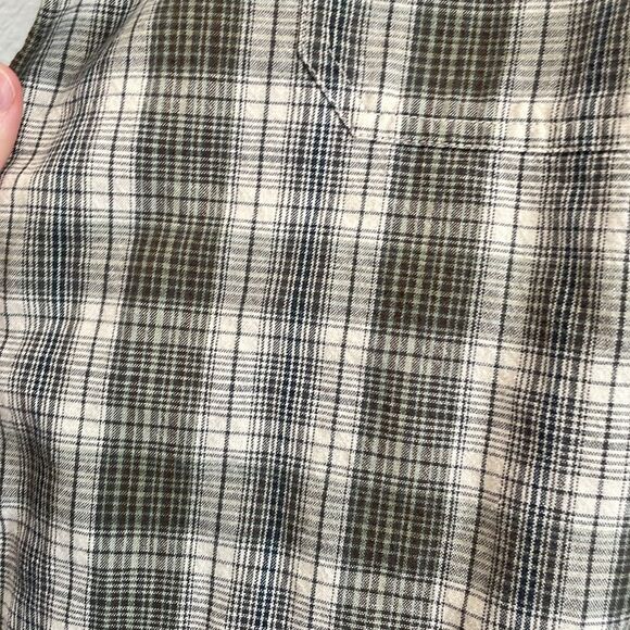 RedHead Olive Green & Blue Plaid Short Sleeve Button Down Shirt Size Medium - Picture 3 of 9